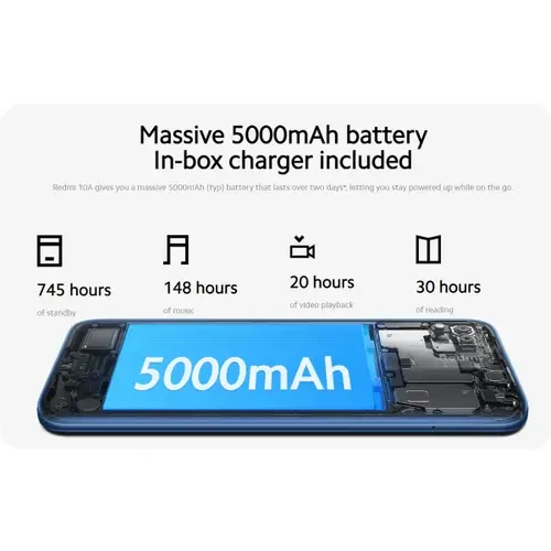5000mAh battery of Redmi 10 A