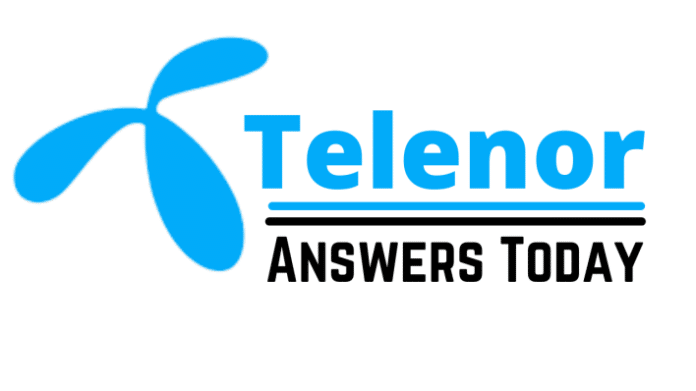 image showing telenor answers today of telenor quiz today