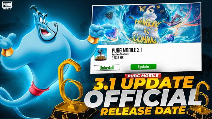 image of aladdin cartoon downloading pubg 3.1 update and pubg 3.1 release date is written in right bottom