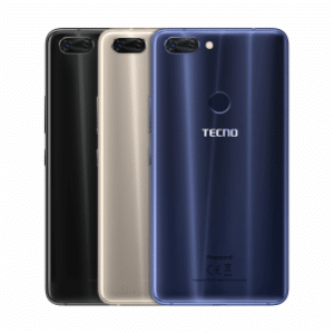 3 techno mobiles in blue, black and white colour