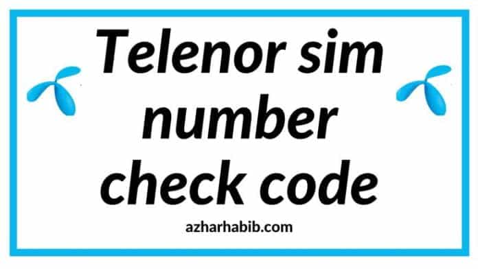 image of two telenor logos showing Telenor Number Check Code in center