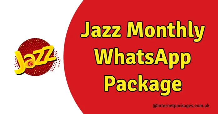 image of jazz kogo with white and red background showing Jazz WhatsApp Package Monthly Code