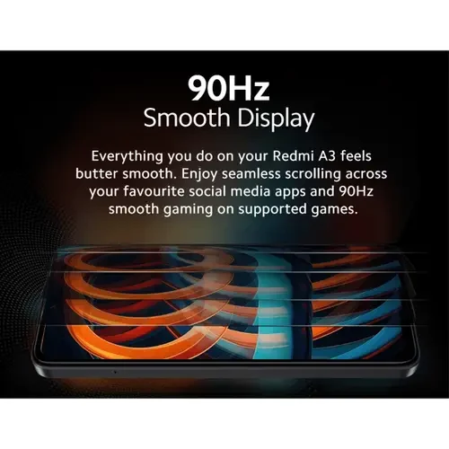 90Hz display of redmi A3