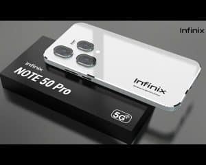 image showing Infinix Note 50 Pro in white colour