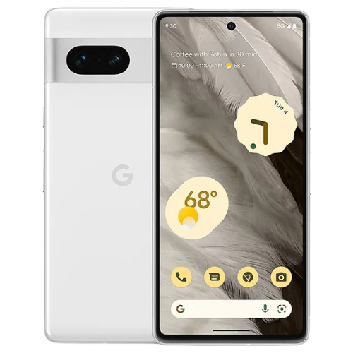 Google Pixel 7 display and camera with white body