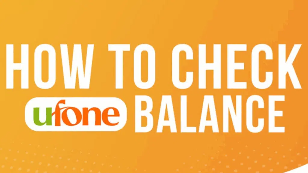 image showing Ufone Balance Check Code