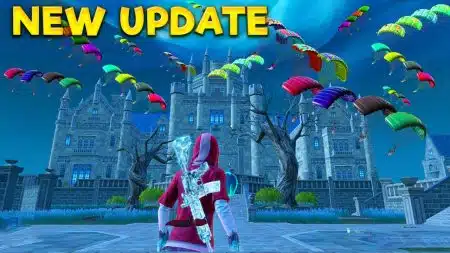 Image of a BGMI character looking towards new theme mode of BGMI 4.0 update