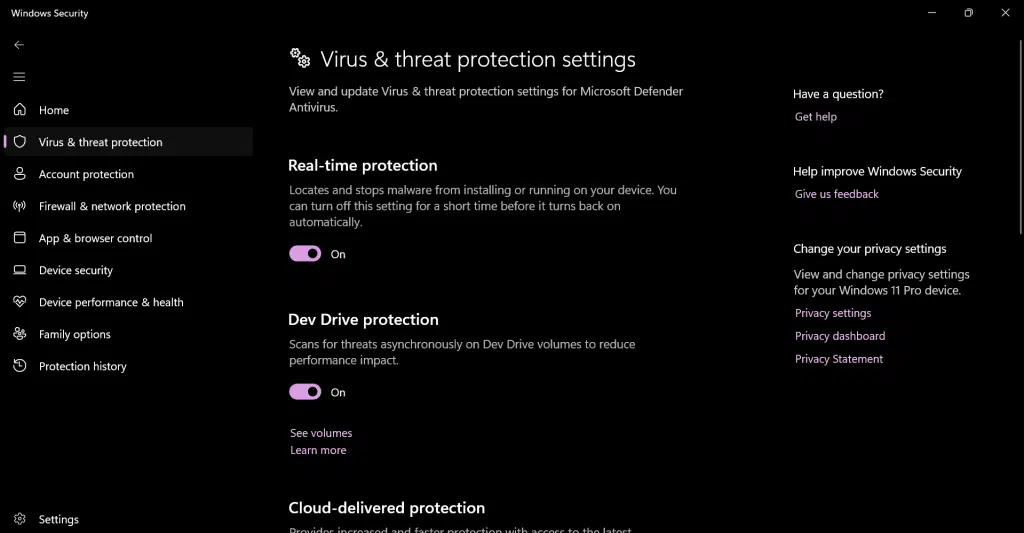 Image showing Windows Defender